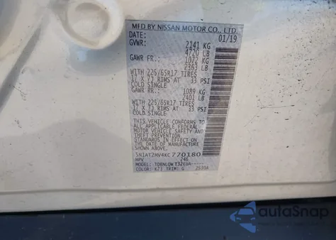 2019 Nissan Rogue Sv from USA, damaged, VIN 5N1AT2MV4KC770180